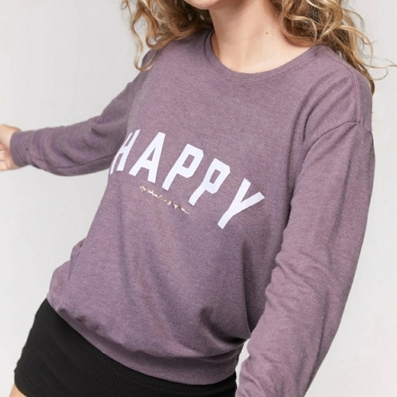 *Last Chance* Spiritual Gangster Happy Savasana Pullover Crewneck Sweatshirt - Picture 1 of 12